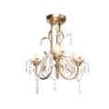 **Luxe Luster met Kristallen Decoratie en Gouden Afwerking**